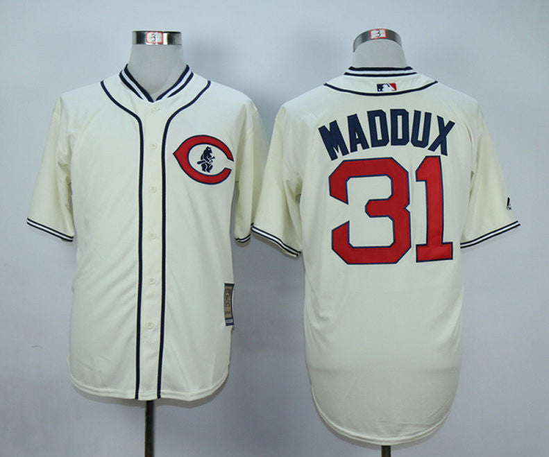 Greg Maddux Chicago Cubs cream jersey