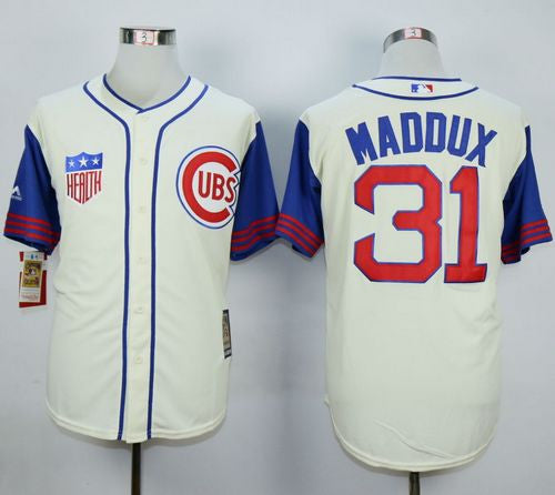 Greg Maddux Chicago Cubs cream jersey