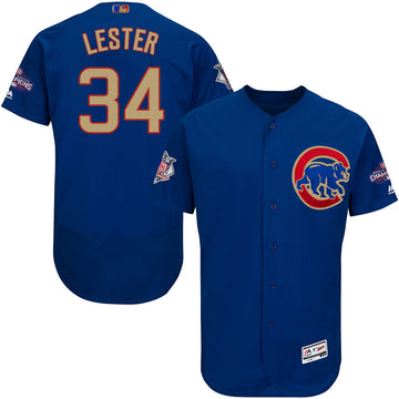 Jon Lester Chicago Cubs blue jersey