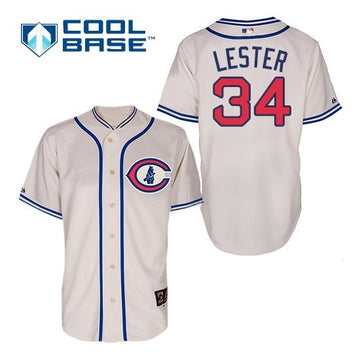 Jon Lester Chicago Cubs cream jersey