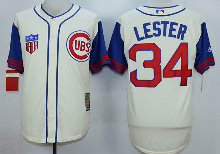 Jon Lester Chicago Cubs cream jersey
