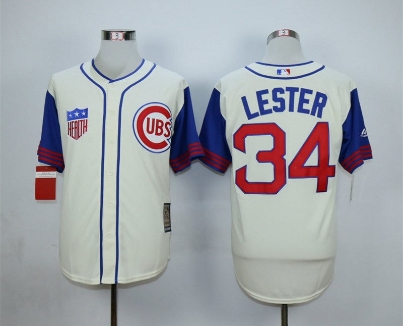 Jon Lester Chicago Cubs cream Cooperstown jersey