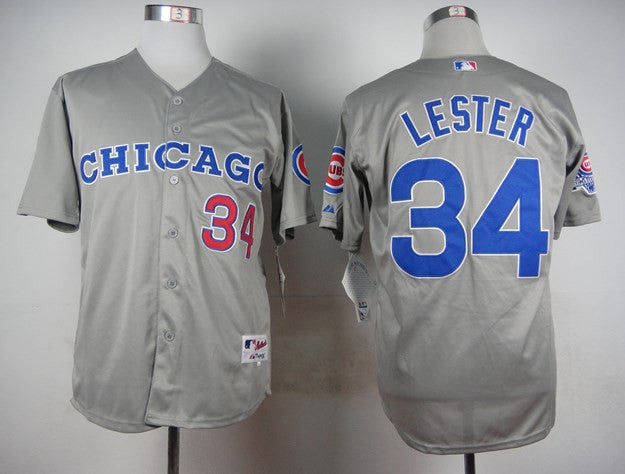 Jon Lester Chicago Cubs gray Throwback jersey