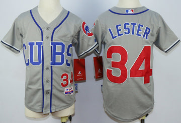 Jon Lester Chicago Cubs grey jersey
