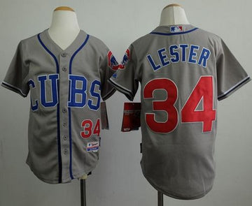 Jon Lester Chicago Cubs grey jersey