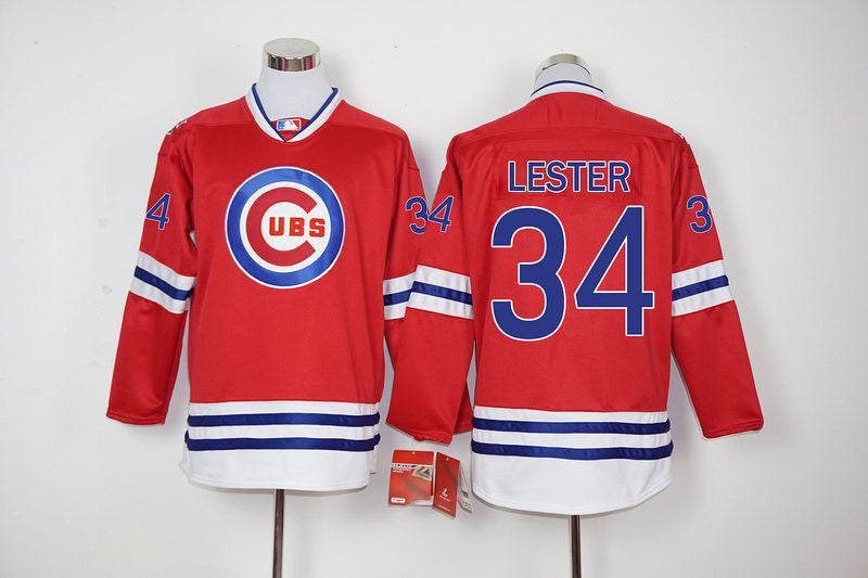 Jon Lester Chicago Cubs red jersey