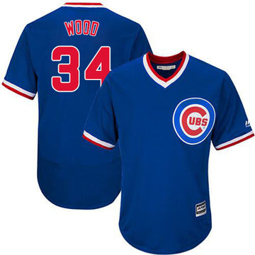 Kerry Wood Chicago Cubs blue Cooperstown jersey