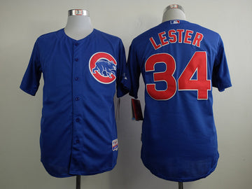 Lester Chicago Cubs blue jersey