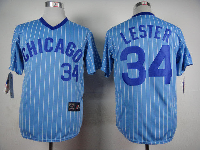 Lester Chicago Cubs blue Throwback jersey