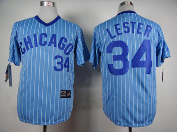 Lester Chicago Cubs blue Throwback jersey