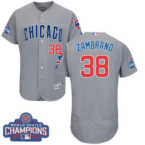 Carlos Zambrano Chicago Cubs grey Authentic jersey