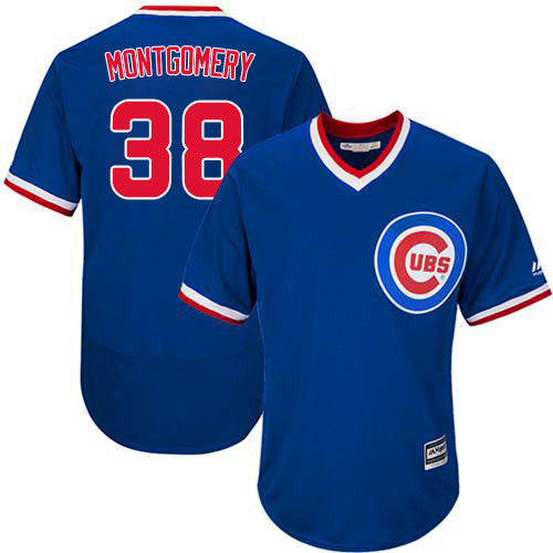 Mike Montgomery Chicago Cubs blue Cooperstown jersey