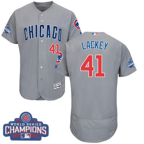John Lackey Chicago Cubs grey Authentic jersey