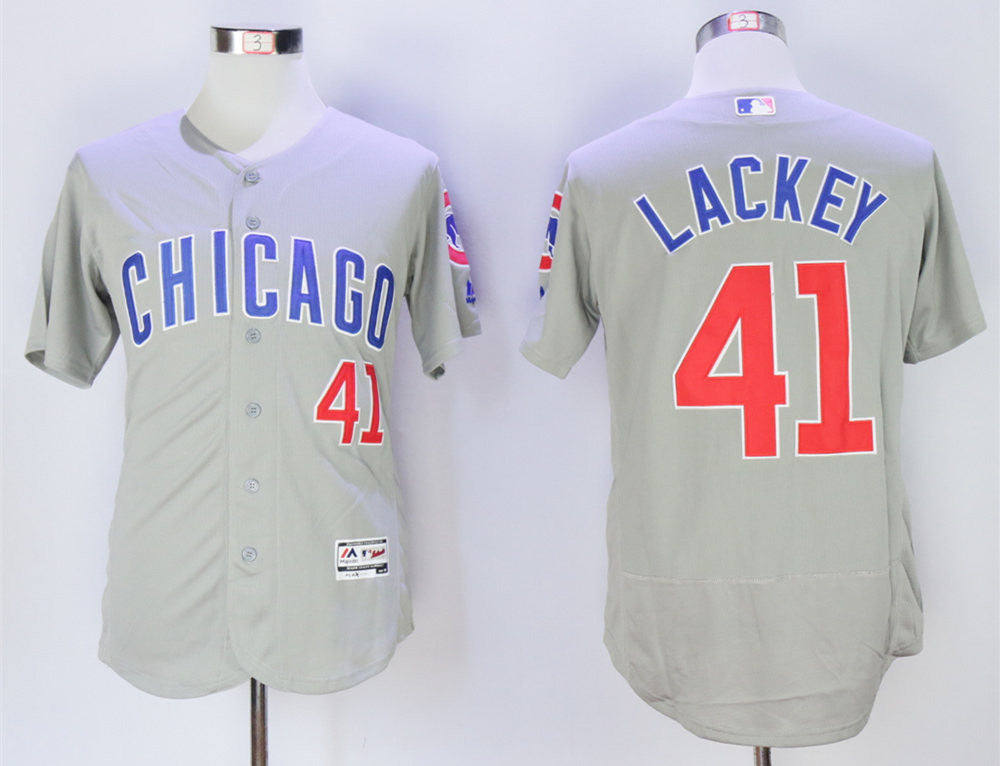 John Lackey Chicago Cubs grey jersey