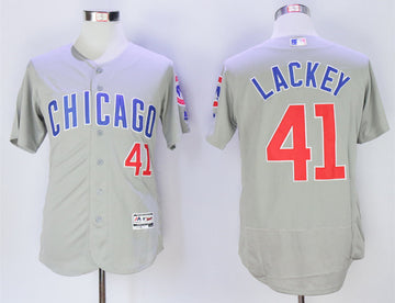 John Lackey Chicago Cubs grey jersey