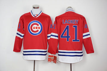 John Lackey Chicago Cubs red jersey