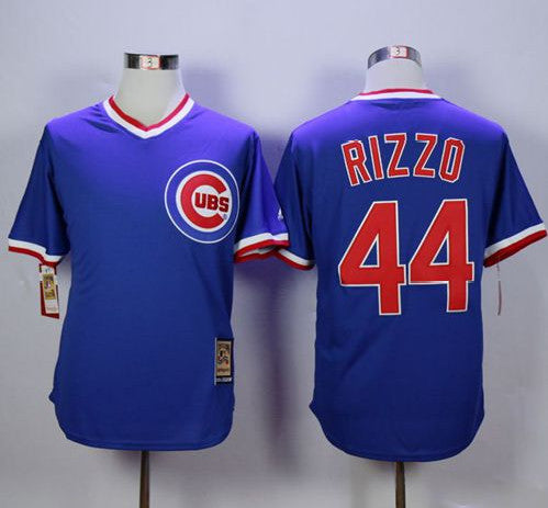 Anthony Rizzo Chicago Cubs blue Cooperstown jersey