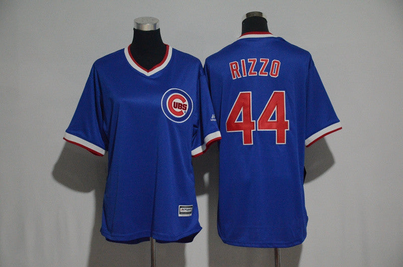 Anthony Rizzo Chicago Cubs blue Cooperstown jersey