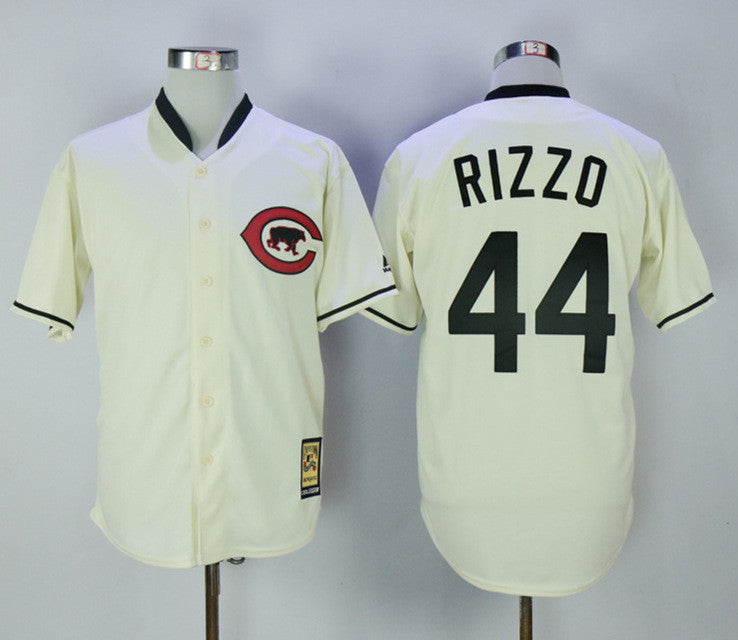 Anthony Rizzo Chicago Cubs cream Throwback jersey