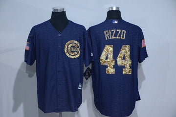 Anthony Rizzo Chicago Cubs navy Salute To Service jersey
