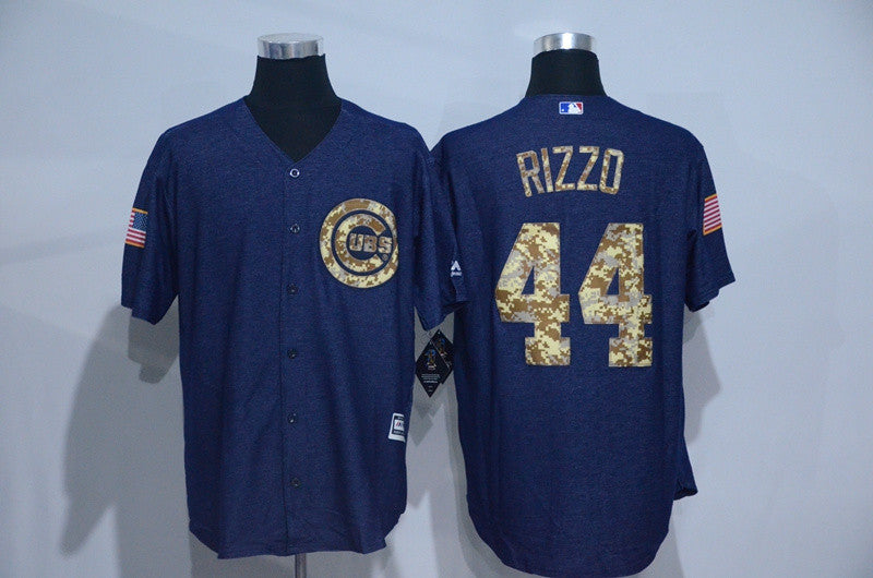 Anthony Rizzo Chicago Cubs navy Salute To Service jersey