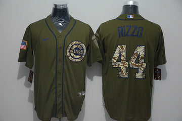 Anthony Rizzo Chicago Cubs olive jersey