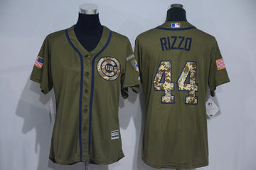 Anthony Rizzo Chicago Cubs olive jersey