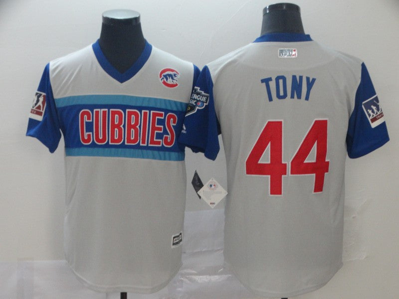 Anthony Rizzo Tony Chicago Cubs gray Classic jersey