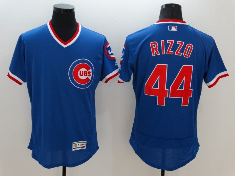 Jason Rizzo Chicago Cubs blue Throwback jersey