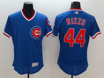 Jason Rizzo Chicago Cubs blue Throwback jersey