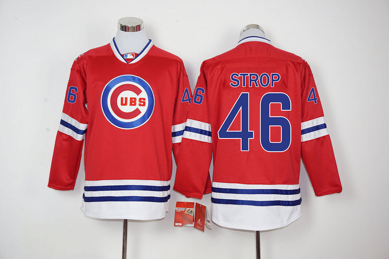 Pedro Strop Chicago Cubs red jersey