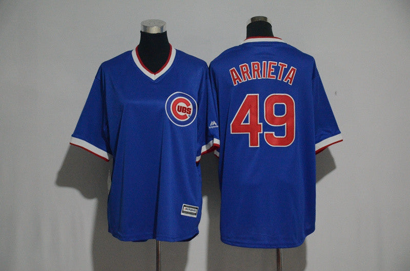 Jake Arrieta Chicago Cubs blue Cooperstown jersey