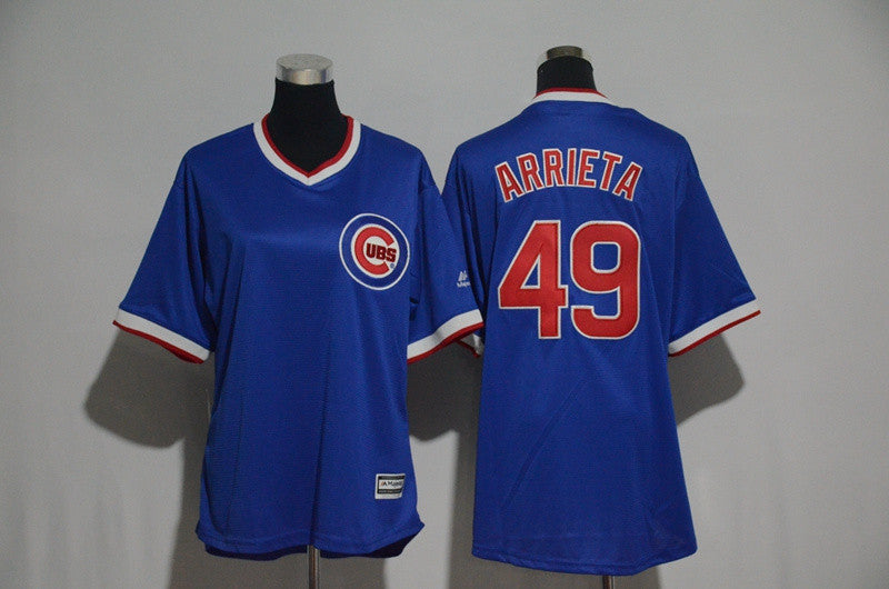 Jake Arrieta Chicago Cubs blue Cooperstown jersey