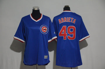 Jake Arrieta Chicago Cubs blue Cooperstown jersey