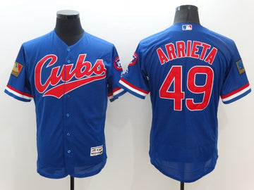 Jake Arrieta Chicago Cubs blue jersey