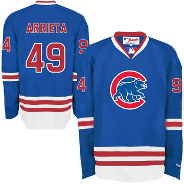 Jake Arrieta Chicago Cubs blue jersey