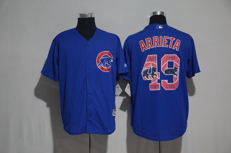 Jake Arrieta Chicago Cubs blue jersey