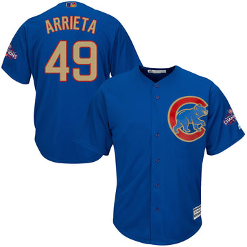 Jake Arrieta Chicago Cubs blue jersey