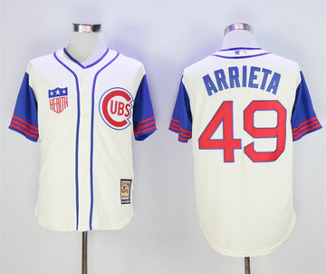 Jake Arrieta Chicago Cubs cream Cooperstown jersey