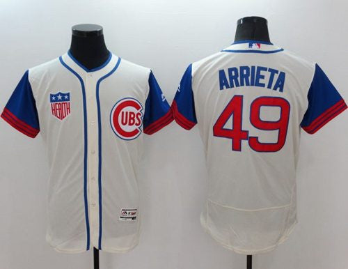 Jake Arrieta Chicago Cubs cream Authentic jersey