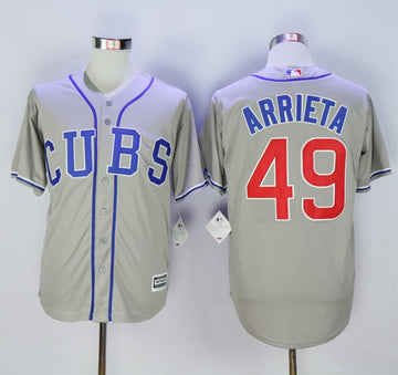 Jake Arrieta Chicago Cubs gray jersey