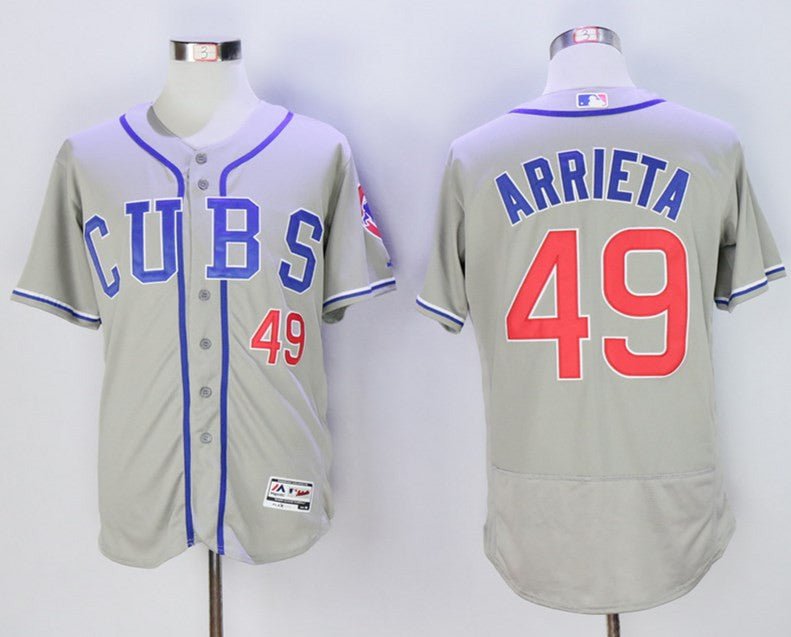Jake Arrieta Chicago Cubs gray jersey