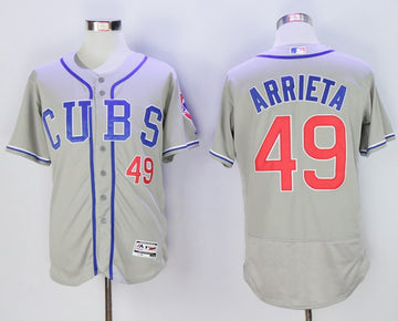 Jake Arrieta Chicago Cubs gray jersey