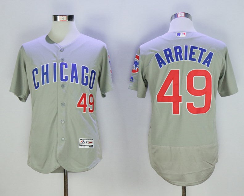 Jake Arrieta Chicago Cubs gray Road jersey