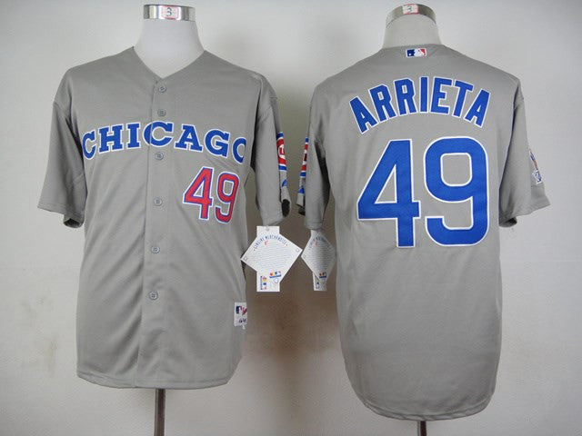 Jake Arrieta Chicago Cubs gray Throwback jersey