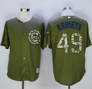 Jake Arrieta Chicago Cubs green Camo jersey