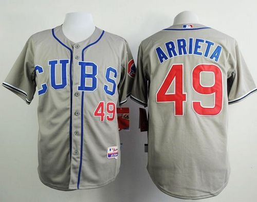 Jake Arrieta Chicago Cubs grey Alternate jersey