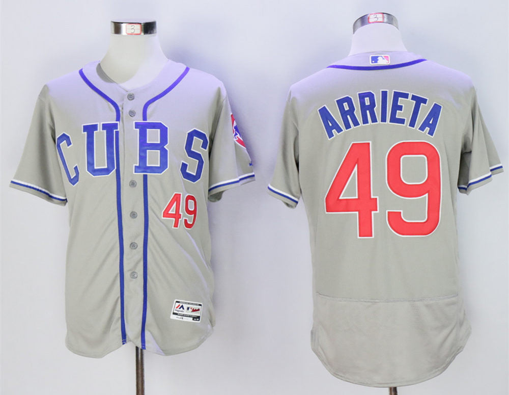 Jake Arrieta Chicago Cubs grey jersey