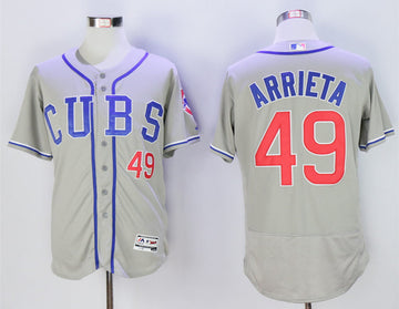 Jake Arrieta Chicago Cubs grey jersey