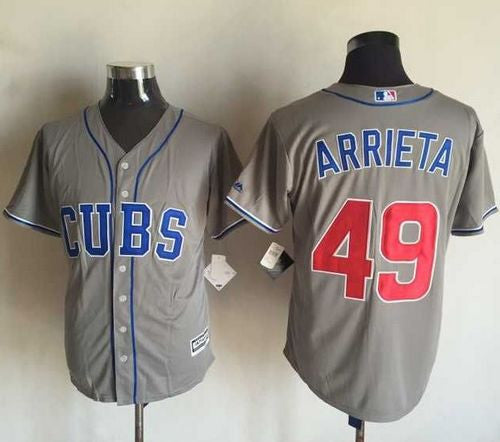 Jake Arrieta Chicago Cubs grey jersey